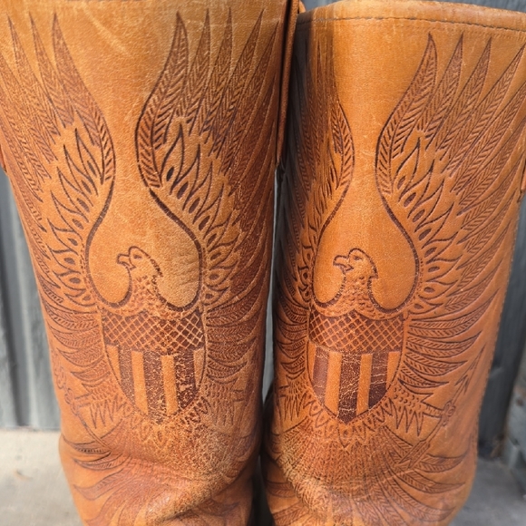 Men's Brown Leather Boots - Picture 6 of 8